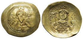 Constantine IX Monomachus, 1042-1055.AV Histamenon (4.43 Gr. 26mm.) Constantinopolis.
 Nimbate bust of Christ facing, wearing tunic and pallium, raisi...