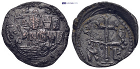 Nicephorus Basilacius (Usurper) Æ Follis. (28mm, 8.07 g) Thessalonica, AD 1078. Nimbate bust of Christ Pantokrator facing; IC-XC across fields / Jewel...