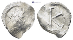 Anonymous, late 6th century. Half Siliqua (?) (0.77 Gr. 14mm.), Constantinopolis. 
Helmeted, draped and cuirassed bust of Constantinopolis to right.
 ...