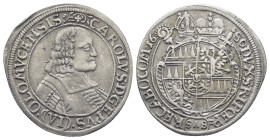 GERMANY. Olmütz. Karl II von Liechtenstein (1664-1695). 6 Kreuzer (1680). (3.12 Gr. 25mm.)