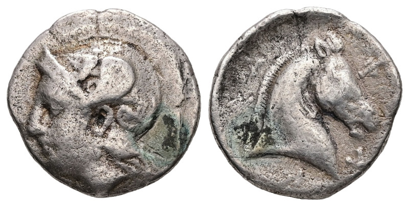 Thessaly, Pharsalos. AR, Hemidrachm. 2.55 g. - 16.00 mm. 3rd quarter of 4th cent...
