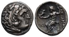 Kings of Macedon, Alexander III ‘the Great’, 336-323 BC. AR Drachm, 3.95 g. - 18 mm. Posthumous issue struck under Antigonos I Monophthalmos. Circa 31...