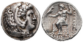 Kings of Macedon, Alexander III 'the Great', 336-323 BC. AR, Tetradrachm. 17.14 g. - 26.00 mm. Late lifetime-early posthumous issue of Arados, ca. 328...