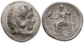 Kings of Macedon, Philip III Arrhidaeus, 323-317 BC. AR, Tetradrachm. 16.90 g. - 28.00 mm. Posthumous issue struck under Archon, Dokimos, or Seleukos ...