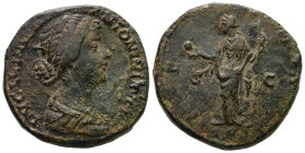 Lucilla (daughter of M. Aurelius and wife of L. Verus), AD 164-182. AE, Sestertius. 24.14 g. - 30.00 mm. Rome mint. Struck under M. Aurelius and L. Ve...