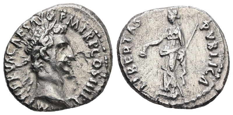 Nerva, AD 96-98. AR, Denarius. 3.00 g. - 18.00 mm. Rome.
Obv.: IMP NERVA CAES AV...