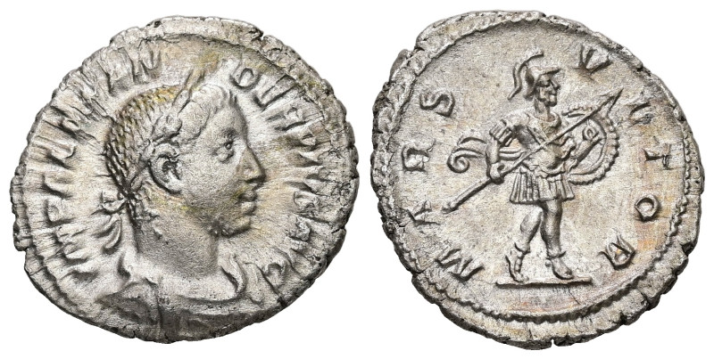 Severus Alexander, AD 222-235. AR, Denarius. 2.80 g. - 20.00 mm. Rome.
Obv.: IMP...