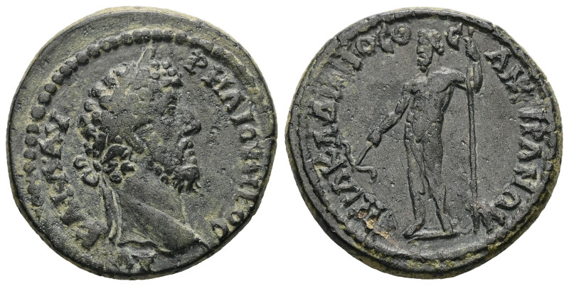Phrygia, Ankyra. Lucius Verus, AD 161-169. AE. 9.12 g. - 24.00 mm. Lucius Clodiu...