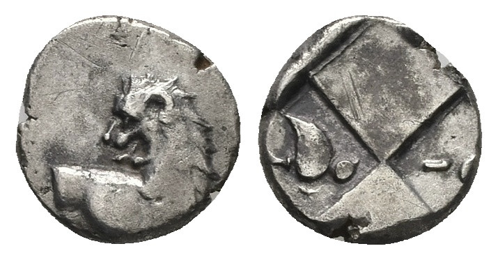 Thrace, Chersonesos. AR Hemidrachm, 2.17 g 13.22 mm. Circa 386-338 BC.
Obv: Fore...