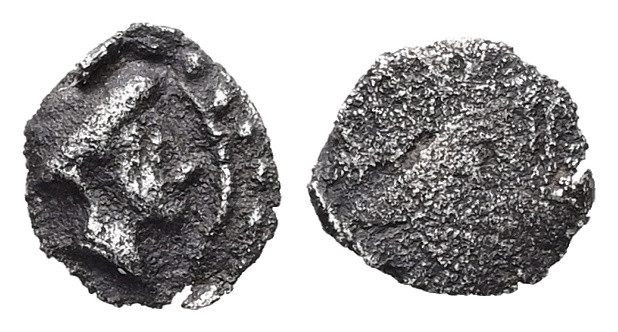 Asia Minor, Uncertain. AR Tetartemorion, 0.14 g 6.78 mm. 4th century BC.
Obv: Fe...