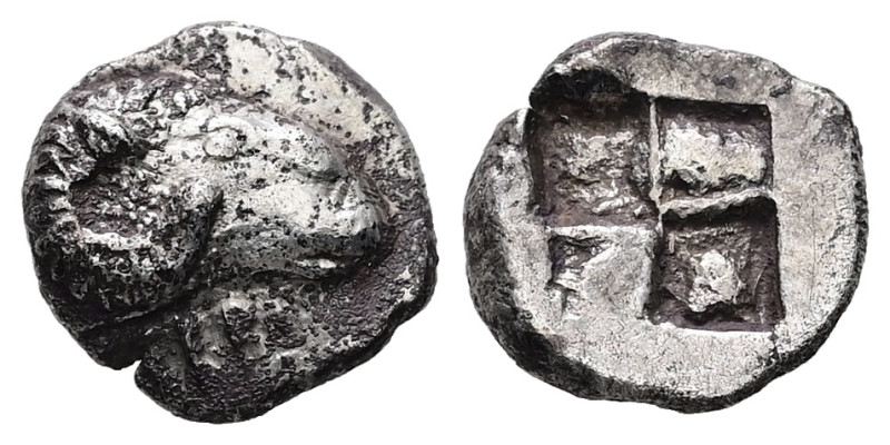 Troas, Kebren. AR Diobol, 1.17 g 10.82 mm. 5th century BC.
Obv: KEB[REN], Head o...