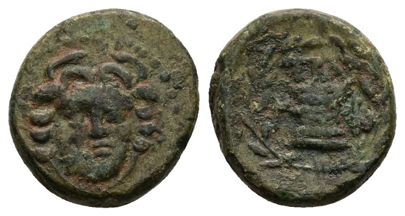Mysia, Parion. Ae, 4.43 g 17.30 mm. Circa 2nd-1st centuries BC.
Obv: Facing head...