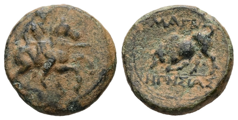 Ionia, Magnesia ad Maeandrum. Ae, 2.45 g 15.10 mm. Circa 350-200 BC. -ΝΓΜΣΙΑ-, m...