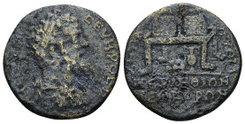 Thrace, Perinthus. Septimius Severus, AD 193-211. AE. 13.55 g. 29.25 mm.
Obv: AV K Λ CEΠ CEVHΡOC Π. Laureate, draped and cuirassed bust right.
Rev: AK...
