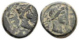 Mysia, Pergamum. Pseudo-autonomous, Time of Claudius to Nero (AD 41-68). AE. 3.86 g. 17.03 mm.
Obv: ΘƐΟΝ ϹΥΝΚΛΗΤΟΝ. Draped bust of Senate, from front,...