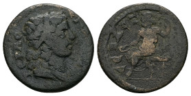 Phrygia, Sebaste. Pseudo-autonomous, time of Elagabalus-Severus Alexander. AE. 6.00 g. 23.45 mm.
Obv: ΙΕΡΑϹΥΝΚΛΗΤΟϹ. Diademed and draped bust of the S...