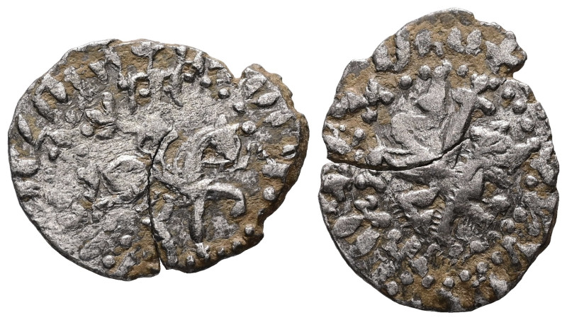 Armenia. Levon II, AD 1270-1289. AR, Tram. 2.00 g. 21.64 mm.
Obv: Levon on horse...