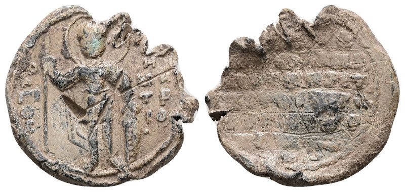 PB Byzantine seal of Theodore hypatos, judge of the Hippodrome and of Cappadocia...