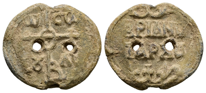 PB Byzantine seal.
Weight: 8.81 g.
Diameter: 26.95 mm.