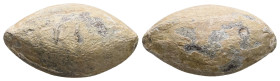 PB Greek sling bullet (c. 4th–1st centuries BC)
Sling bullet is with a letter, Π.
Weight: 28.50 g.
Diameter: 28.45 mm.