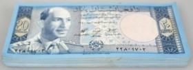 Afghanistan: Set with 95 banknotes 20 Afghanis SH1340 (1961) with Portrait of King Muhammad Zahir, P.38 in aUNC/UNC condition. (95 pcs.)