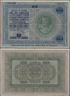 Austria: Donaustaat with Lottery overprint on 1000 Schilling 1925 P. S155b, after WWI the state ”Donaustaat” was planned in central Europe. Currency w...