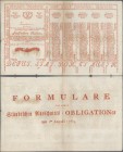 Austria: 15 Gulden 1763 Obligation Vienna, PR W10), complete sheet in condition: XF.