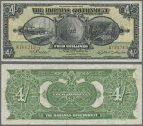 Bahamas: Bahamas: 4 Shillings L.1919, signature BURNS at left, P.2b in nice original condition with bright colors and strong paper with several folds ...