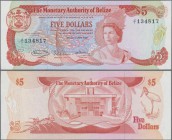 Belize: 5 Dollars 1980 P. 39 in condition: UNC.