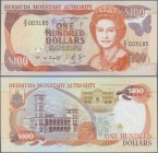 Bermuda: 100 Dollars 1996 P. 45r, replacement note prefix Z/2, in condition: UNC.