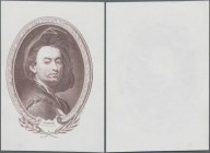 Bohemia & Moravia: Intaglio printed vignette with portrait of Peter Brandl for the 500 Korun 1942, like P.11 and 12 in UNC condition
