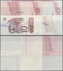 Brazil: set of 4 progressive proofs 10 Reais ND P. 245p, all stamped ”Progressivo” in different printing stages on banknote paper with watermark and s...