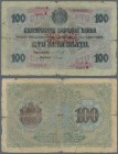 Bulgaria: 100 Leva Zlato ND(1960) P. 20c with red overprint ”Series A” and red ornament overprint in center, with serial prefix ”Z”. The note has an d...