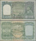 Burma: Reserve Bank of India 10 Rupees ND(1938), P.5, excellent condition with pinholes at left as usually and a few minor brownish spots. Condition: ...
