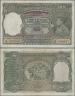 Burma: 100 Rupees ND portrait KGIV P. 33, used with folds and creases in paper, pinholes, not washed, no repairs, still crispness left in paper, nice ...