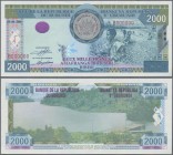Burundi: 2000 Francs 2001 Specimen P. 41s, 3 light bends in paper, condition: XF.