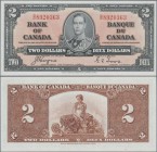 Canada: 2 Dollars 1937 P. 59c, in crisp original condition: UNC.