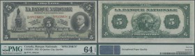 Canada: La Banque Nationale 5 Dollars 1922 SPECIMEN, P.S871s with ovpt. and perforation Specimen and excellent condition with exceptional paper qualit...