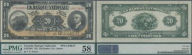 Canada: La Banque Nationale 20 Dollars 1922 SPECIMEN, P.S873s in very nice condition, just a bit decentered front due to the printing process. PMG gra...