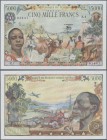 Chad: 5000 Francs 1980 P. 8, light crease in paper, no folds, crisp original with original colors in condition: aUNC.