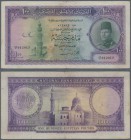 Egypt: 100 Pounds 1951, P.27b, graffiti at left center, some pinholes and tiny border tears. Condition: F