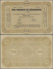Estonia: Estonian Republic 5% Interest Debt Obligations 100 Marka dated June 1st 1919, P.9A, very nice condition for this large size typ, vertically f...
