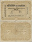 Estonia: Estonian Republic 5% Interest Debt Obligations 100 Marka dated January 1st 1920, P.32, small border tears and tiny hole at center. Condition:...