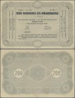 Estonia: Estonian Republic 5% Interest Debt Obligations 200 Marka dated May 1st 1920, P.38a, great original shape and bright colors, some folds and ti...