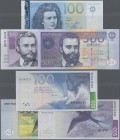 Estonia: Very nice set with 100 Krooni 1999, 500 Krooni 1996 and 500 Krooni 2000, P.81a-83a, all in perfect UNC condition (3 pcs.)