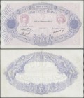 France: 500 Francs 1936 P. 66, used with folds, minor pinholes, pressed but no tears, no repairs, still strong paper with crispness and nice original ...