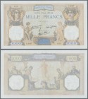 France: 1000 Francs 1939 Fay 38.34, in condition: VF to VF+.