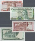 Gibraltar: set of 2 banknotes containing 1 and 5 Pounds 1975 P. 21a, 22a, both in condition: UNC. (2 pcs)