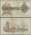 Great Britain: 1 Pound 1922 P. 359a, used with some folds and light stain, no holes or tears, condition: F+ to VF-.