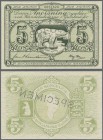 Greenland: 5 Kroner ND(1953) SPECIMEN, P.18s, tiny creases in the paper, otherwise perfect. Condition: aUNC